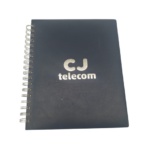 Cuaderno Anillado Personalizado en Bio Cuero Repujado en Hostanping Plateado